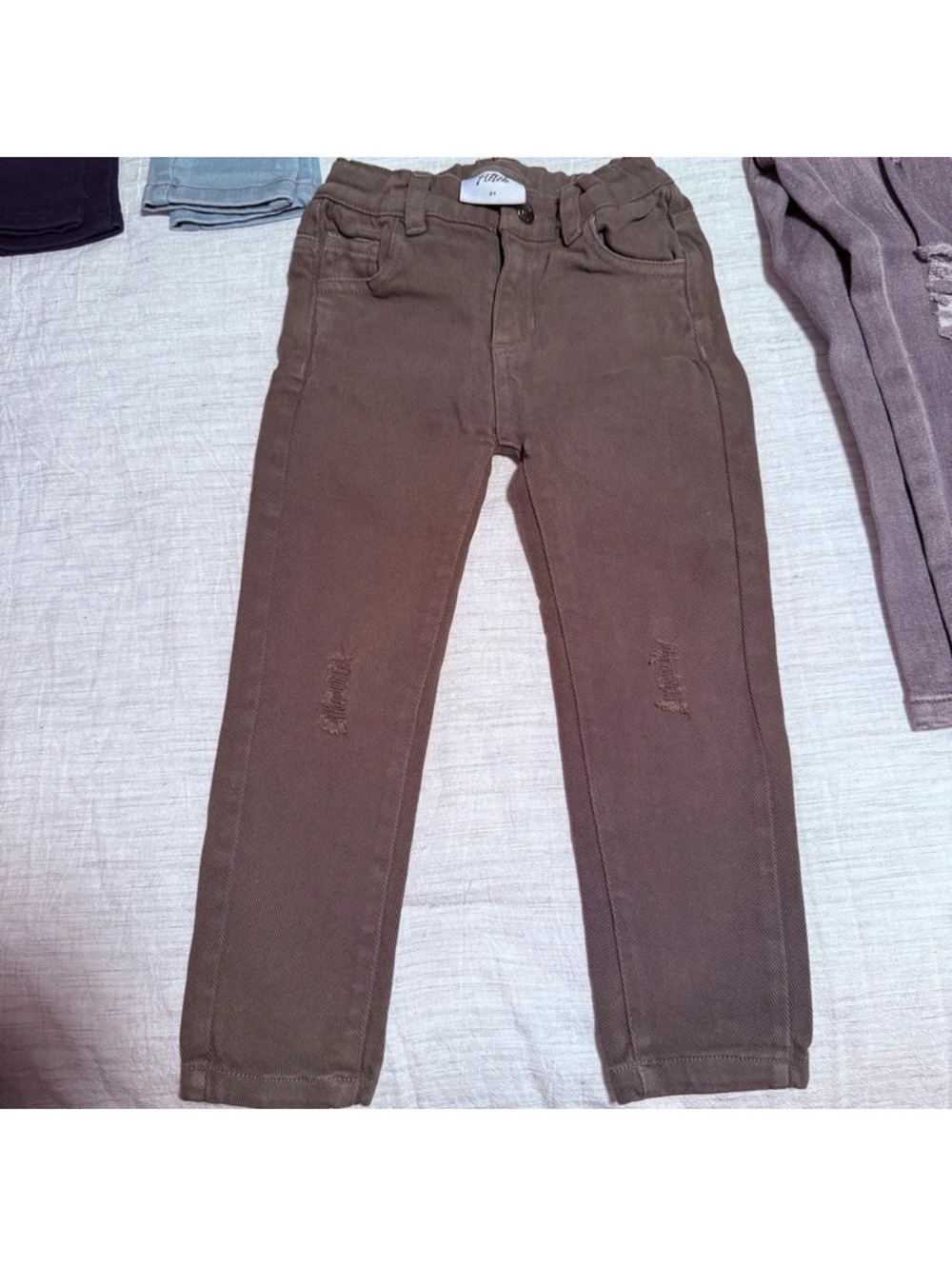 Fletch olive toddler jeans